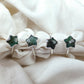 Genuine Emerald Star Ring | Electroplated Eternity Ring