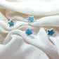 Blue Turquoise Star Ring | Electroplated Chunky Healing Crystal Ring
