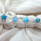 Blue Turquoise Star Ring | Electroplated Chunky Healing Crystal Ring