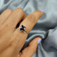 Natural Red Garnet Ring | Electroplated Crystal Ring | January Birthstone
