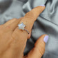 Natural Moonstone Star Ring | Electroplated Handmade June Birthstone