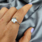 Clear Crystal Quartz Ring | Electroplated Handmade Gemstone Ring