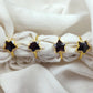 Natural Red Garnet Ring | Electroplated Star Design | January Birthstone