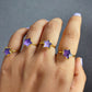 Purple Amethyst Ring | Handmade February Birthstone Jewelry