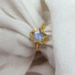 Blue Flashy Moonstone Ring | Handmade Minimalist Birthstone Jewelry