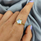 Blue Flashy Moonstone Ring | Handmade Minimalist Birthstone Jewelry