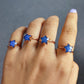 Natural Blue Sapphire Ring | Star-Shaped Handmade Jewelry