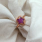 Pink Ruby Ring | Handmade Star Electroplated Gemstone Jewelry