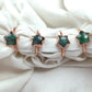 Natural Green Emerald Ring | Handmade May Birthstone Jewelry