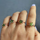 Green Vessonite Ring | Handmade Natural Gemstone Jewelry