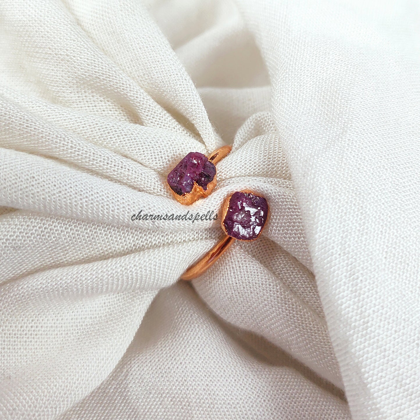 Natural Raw Ruby Ring, July Birthstone Jewelry, Dainty Ring, Ruby Gemstone Jewelry, Engagement Ring, Delicate Ring, Gift For Her, Gift Idea