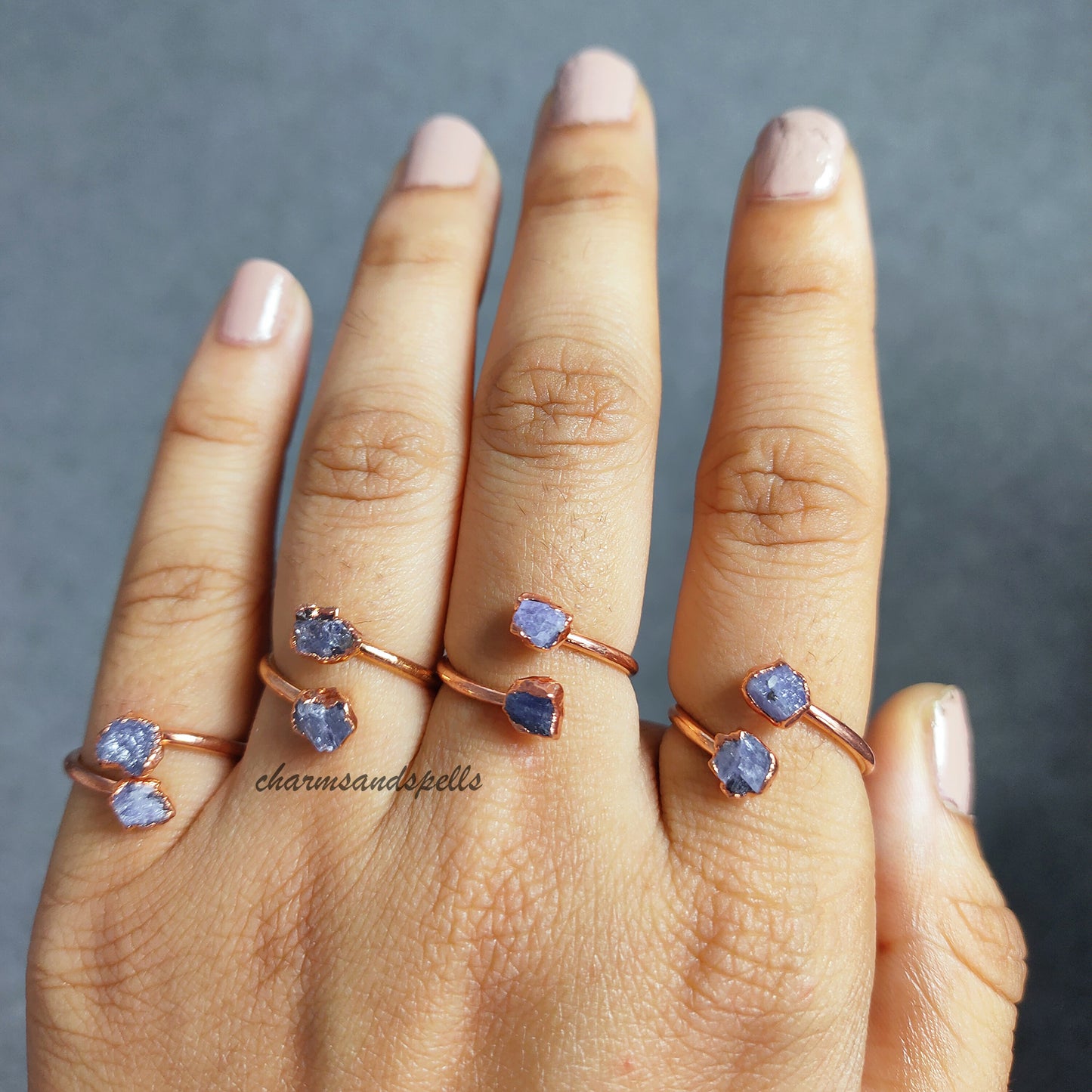 Amazing Raw Tanzanite Ring, Electroplated Ring, Natural Blue Tanzanite Ring, Handmade Jewelry, Promise Ring, Wedding Gift, Gift For Wife