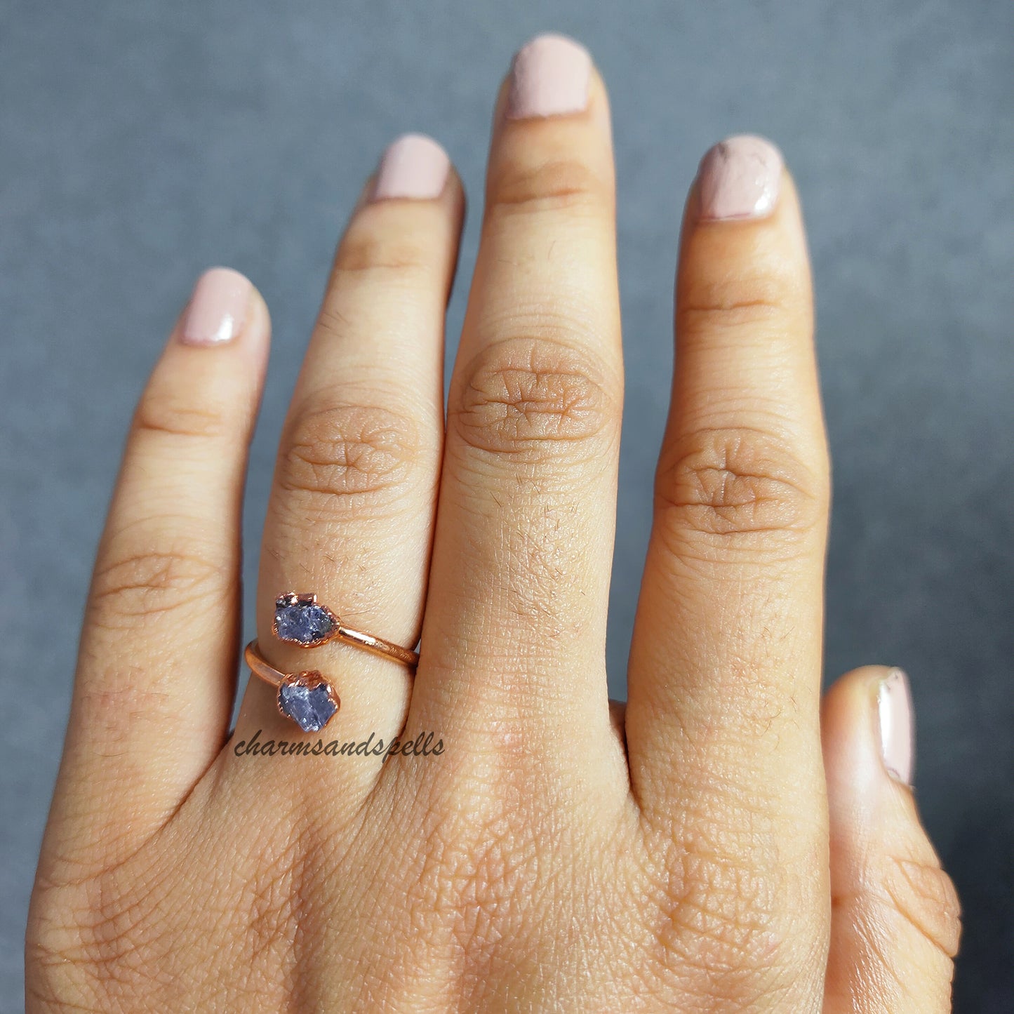 Amazing Raw Tanzanite Ring, Electroplated Ring, Natural Blue Tanzanite Ring, Handmade Jewelry, Promise Ring, Wedding Gift, Gift For Wife