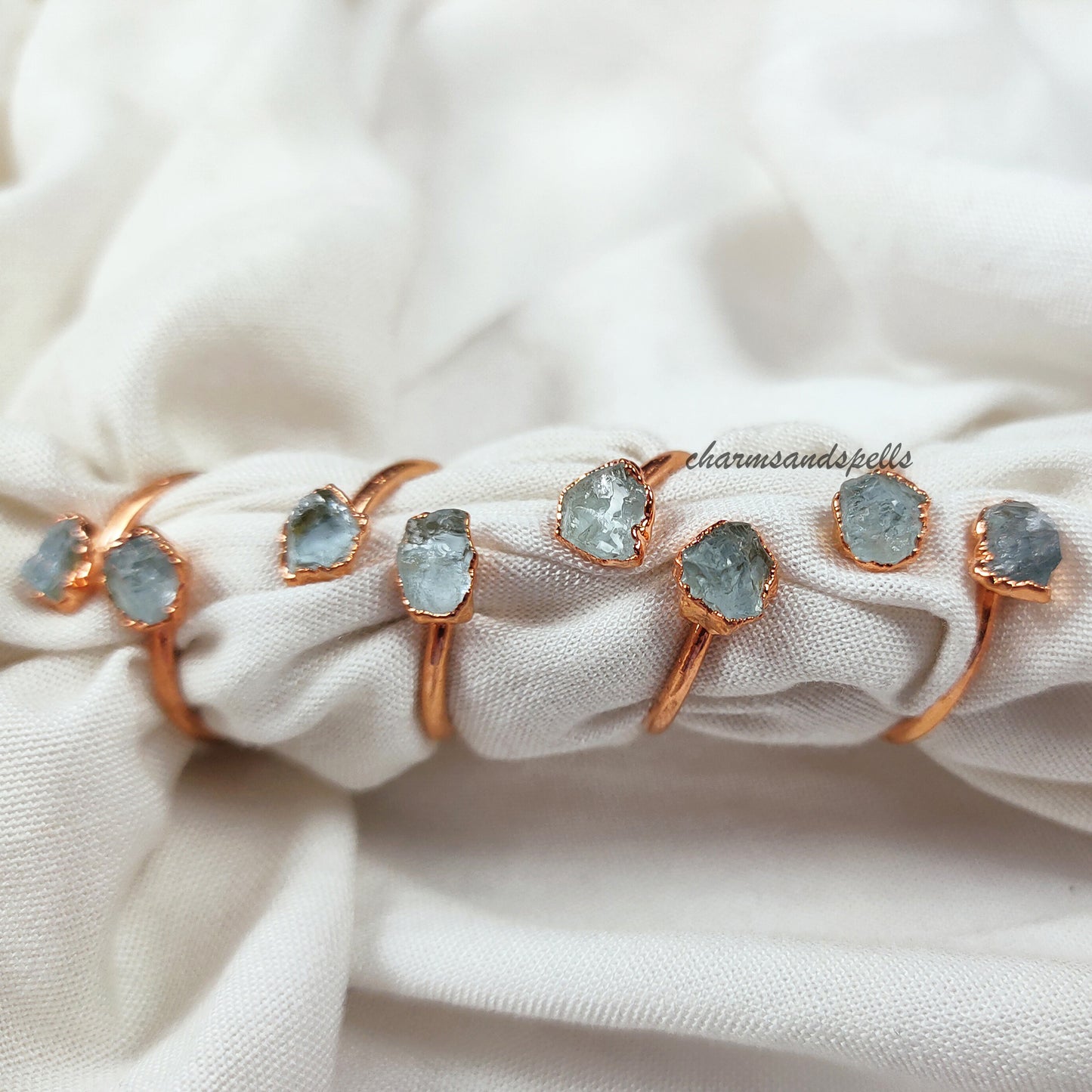 Natural Raw Aquamarine Ring, Birthstone Jewelry, March Birthstone Ring, Raw Crystal Ring, Dainty Jewelry, Unique Ring, Mother Day Gift, Gift