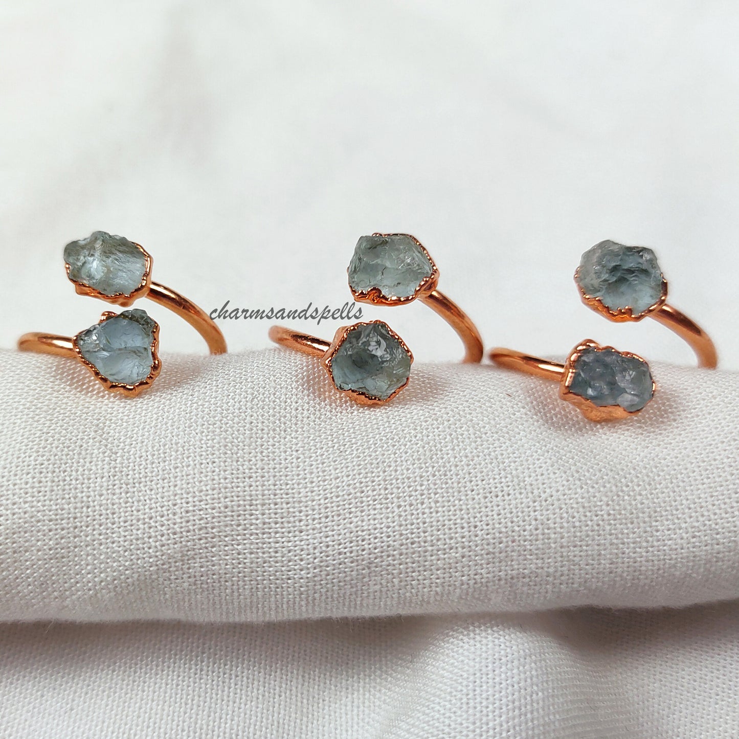 Natural Raw Aquamarine Ring, Birthstone Jewelry, March Birthstone Ring, Raw Crystal Ring, Dainty Jewelry, Unique Ring, Mother Day Gift, Gift