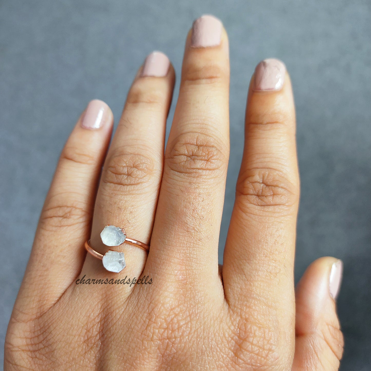 Natural Raw Moonstone Ring, Dainty Ring, Handmade Stone Jewelry, Raw Stone Ring, Birthstone Jewelry, Gift For Her, Wedding Ring, Gift Idea