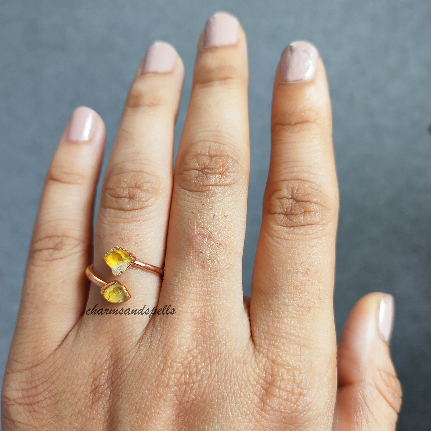 Raw Citrine Ring, Dainty Jewelry, Designer Ring, Natural Citrine Gemstone Ring, Handmade Jewelry, Wedding Ring, Woman Jewelry, Gift For Mom