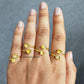 Natural Citrine Ring | Gold Electroplated Raw Crystal Jewelry