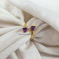 Raw Amethyst Ring | Adjustable Purple Healing Crystal Boho Handmade Jewelry