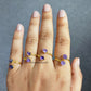 Raw Amethyst Ring | Adjustable Purple Healing Crystal Boho Handmade Jewelry