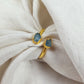 Dainty Raw Aquamarine Ring | March Birthstone, Boho Natural Crystal Jewelry