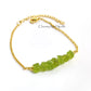 Genuine Raw Peridot Beaded Bracelet, Rough Crystal Jewelry, Adjustable Beaded Friendship Bracelet, Raw Gemstone bracelet, Beads Bracelet - Charms And Spells