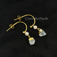 Rainbow Moonstone Earring, Gold Plated Earring, Raw Moonstone Earring, Flashy Moonstone Drop Earring, Pearl Earring, Boho Statement Jewelry - Charms And Spells