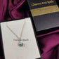 Raw Blue Apatite Necklace | Natural Crystal Pendant Silver Plated Jewelry