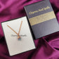 Raw Fluorite Necklace | Rainbow Crystal Pendant Rose Gold Plated Jewelry